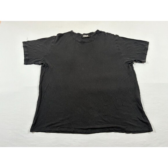 Reformation Black Tencel Linen Blend T-Shirt Crew Tee Top Womens Sz M USA Flaw - Picture 1 of 8